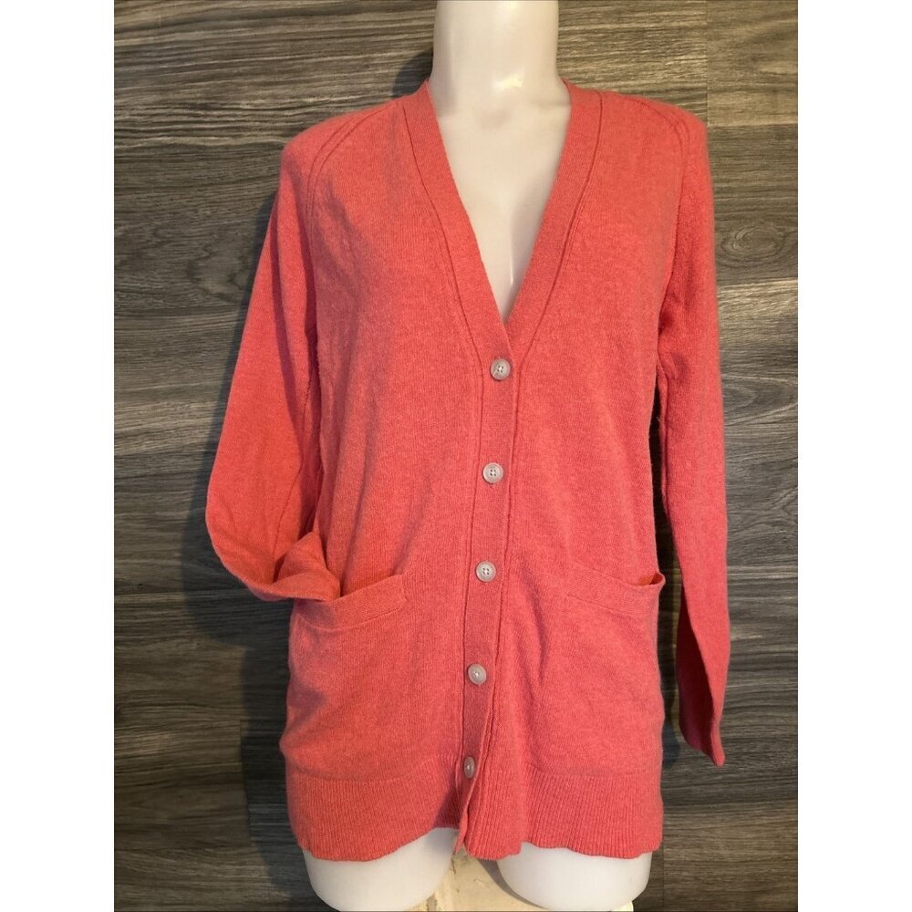 Banana Republic Cardigan Sweater Women's S Pink Wool Fine Italian Yarn Filpucci